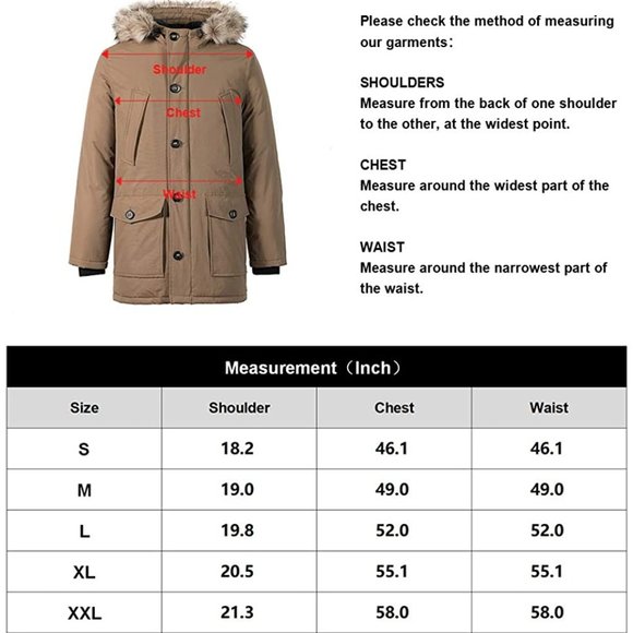 Royal Matrix Mens Hooded Down Thickened Parka Jacket Winter Snow ski M - Picture 3 of 10